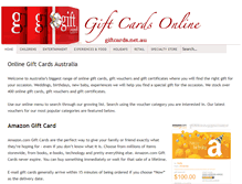 Tablet Screenshot of giftcards.net.au